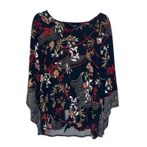 ❤️ ALFANI Wide Sleeve Women's Floral Blouse Size 2X